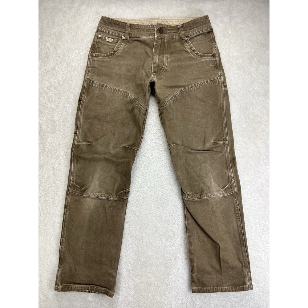 Kuhl Pants Mens 33x32 Brown The Law Outdoor 5 Pocket Gorpcore Casual Work Logo